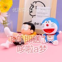 Hot Sales Nobita figure sleeping jingle cat anime car decoration chassis model doll