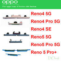 OPPO Reno ปุ่มด้านข้าง4 4Pro 4SE 5 5Pro บวก5G ปุ่มเพาเวอร์ปุ่มด้านข้างเปิดปิดไฟชิ้นส่วนแป้นที่ปรับเสียงขึ้นลงด้านข้าง