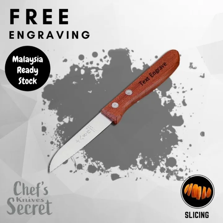 Shibazi Kitchen Knife 3 inch Stainless Steel Paring Knife Free Name