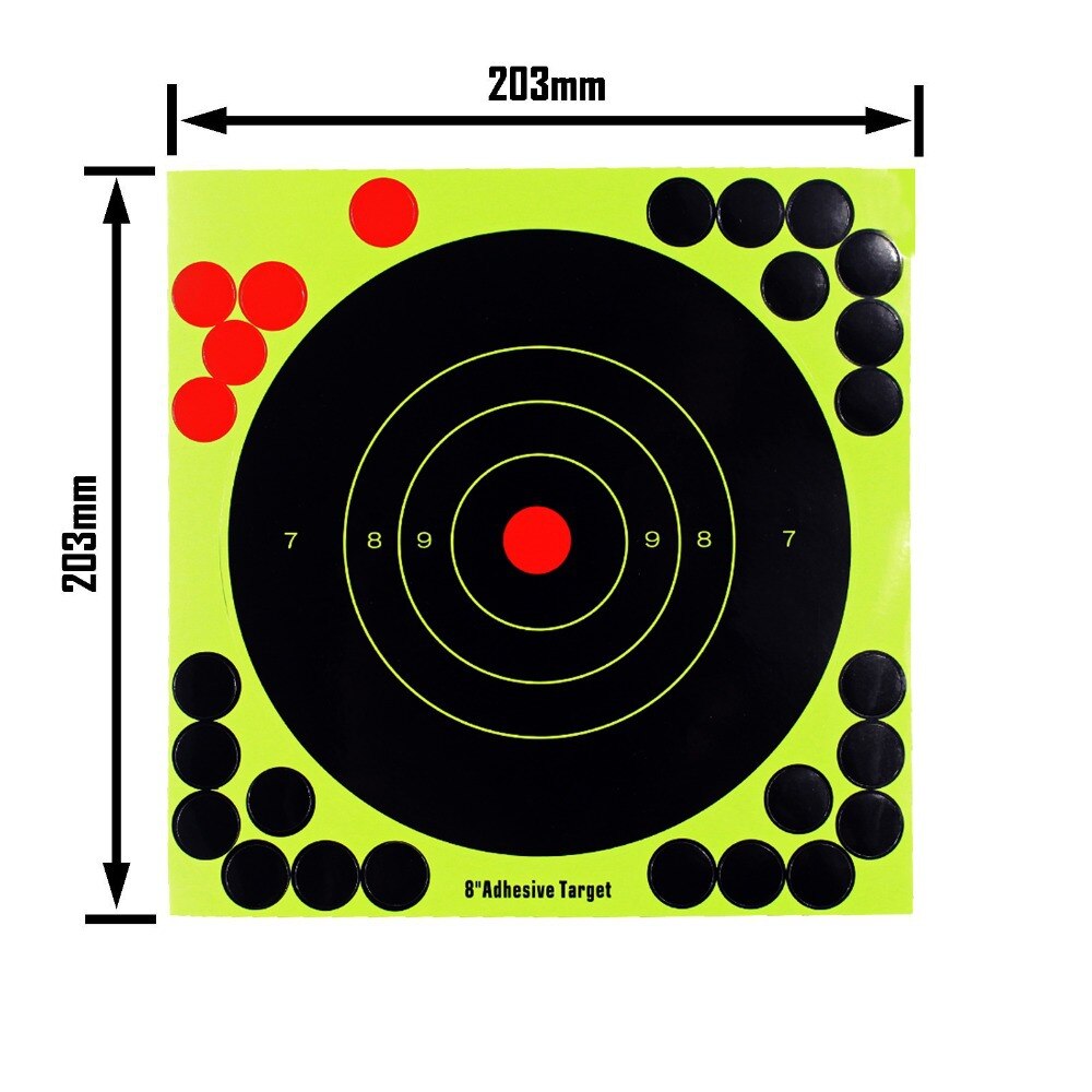 5PCS 12" Shooting Targets Splatter Glow Gun Rifle Paper Target Adhesive Exercise