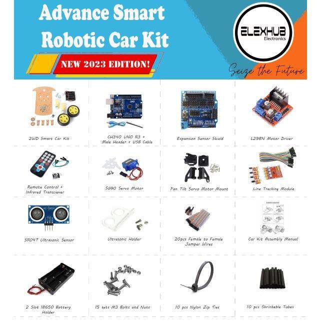 On sale 2023 Advance 2WD Smart Robotic Car Kit Obstacle Avoidance Line Follower Remote