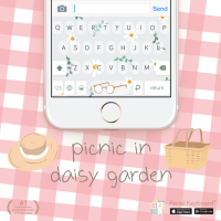 picnic in daisy garden Keyboard Theme⎮(E-Voucher) for Pastel Keyboard App