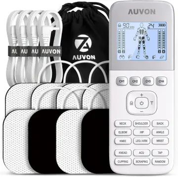 AUVON Dual Channel TENS Unit EMS Machine for Tens Therapy Pain