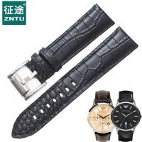 Suitable for Armani Leather Strap AR2447/AR2434 Watch Accessories Men and Women Bracelet 22mm