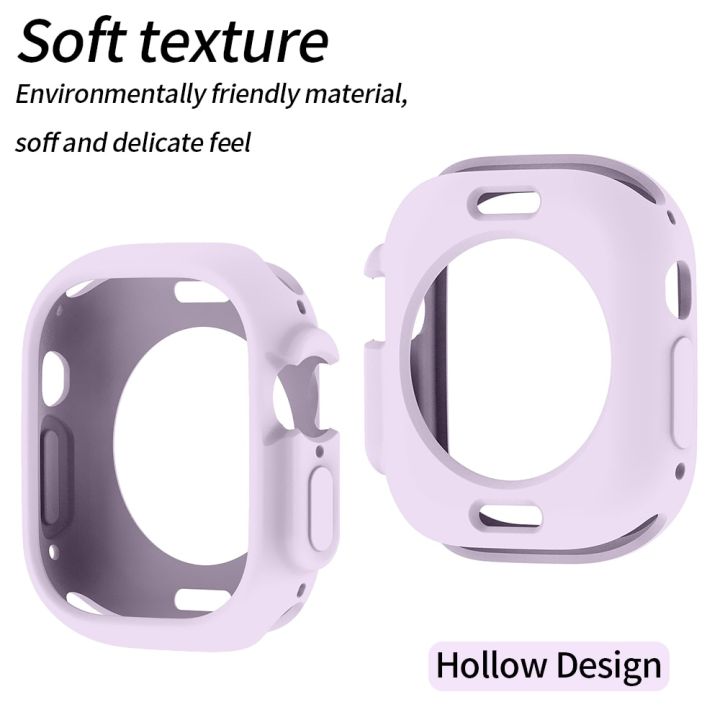 watch-cover-for-apple-watch-ultra-49mm-soft-silicone-hollow-frame-bumper-shell-for-iwatch-series-8-7-41mm-45mm-protective-case-cases-cases
