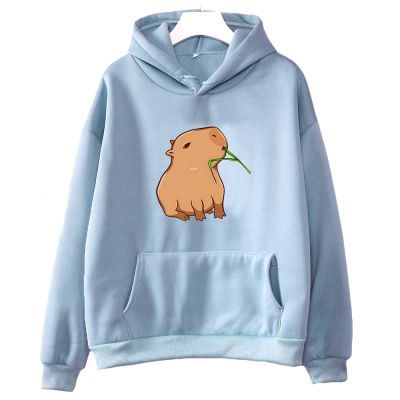ஐ Capybara Print Hoodie Women/Men Kawaii Cartoon Sweatshirt for Fashion Hooded Pullovers