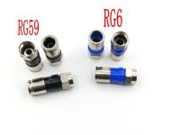 4PCS F CONNECTOR TF-Type Male Plug Compression Connectors For RG59/RG6 Coax Coaxial TV Cable