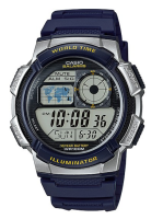 Casio Standard นาฬิกาข้อมือผู้ชาย สายเรซิน รุ่น AE-1000W,AE-1000W-2A,AE-1000W-2AVDF (CMG) - สีเทา/น้ำเงิน