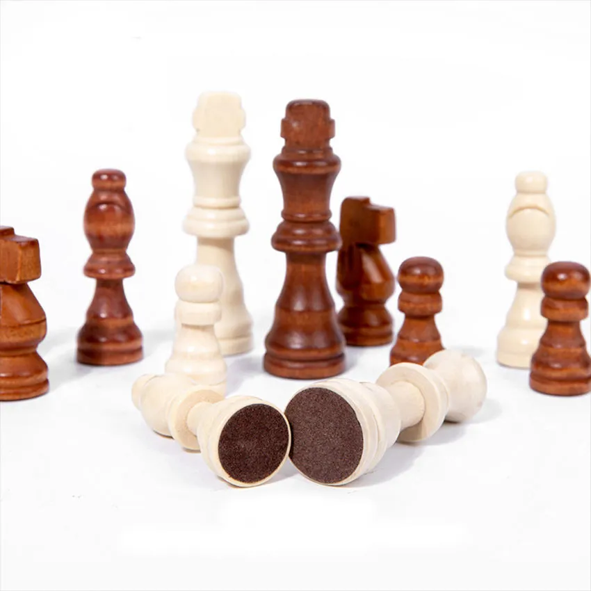 Chess Wooden Wooden Checker Board Solid Wood Pieces Folding Chess Board  High-end Puzzle Chess Game