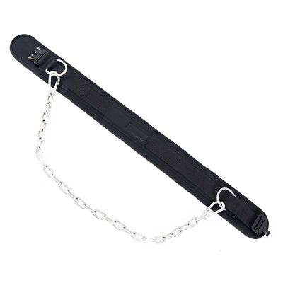 Buckle Dip Belt for Weight Lifting - Heavy Duty Steel Chain (32.6Inch) with Comfortable EVA Waist Support