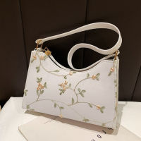 Shoulder Bag Small Tote Bag PU Leather Soft Beach Travel Handbag Lace Floral Stitching Fashion Summer