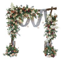 【hot】 Linha De Artificiais Para Casamento Decoração Flor Triângulo Canto Pendurado Arranjo Parede Fundo