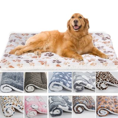 [pets baby] สัตว์เลี้ยงผ้าห่มนุ่มนอน Pad เตียงสุนัขหนาสัตว์เลี้ยง SoftPad ผ้าห่มที่นอน HomeWarmWarm นอน