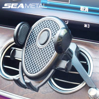 SEAMETAL Car Mounts ที่วางโทรศัพท์ในรถยนต์360องศาหมุนยืนระบายอากาศยึดคลิป