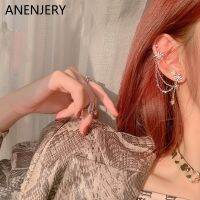 [Han ornaments] ANENJERY 1PC แปดดาวหูคลิปต่างหู Link Chain Cubic Zircon เครื่องประดับหูสำหรับผู้หญิงแฟชั่นของขวัญขายส่ง S-E1121