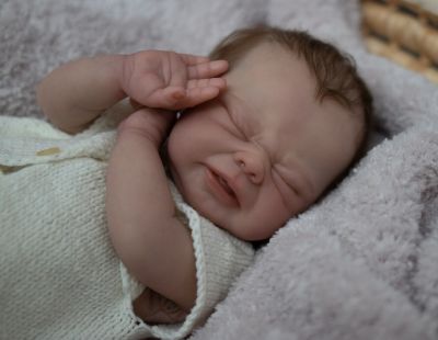 ชุดตุ๊กตารีสตาร์ท17นิ้ว Vincent ทารกแรกเกิดเหมือนจริงนอนชิ้นส่วนตุ๊กตาซอฟท์ไวนิลยังไม่เสร็จทาสีร่างกาย