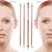 4Pc/Set Blackhead Remover Pimple Comedone Extractor Tool Best Acne Removal Kit - Treatment for Blemish  Whitehead Popping  Zit Removing for Risk Free