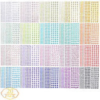 3440pcs Rhinestone สติกเกอร์ self adhesive อัญมณีที่มีสีสันสติกเกอร์3ขนาด20แผ่นอัญมณีสำหรับ DIY Face de COR หัตถกรรมเล็บแต่งหน้า