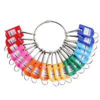 Portable Metal Ring Key Organizer with Spring Hooks &amp; Key Tags with Ring and Label Window