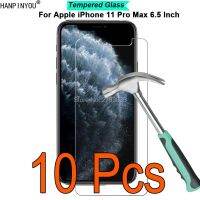 [Electronic film] 10ชิ้น/ล็อตสำหรับ iPhone 11 Pro Max 6.5 Quot; ความแข็ง9H 2.5D ฟิล์มกระจกนิรภัยบางพิเศษป้องกันหน้าจอยาม