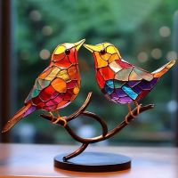 3D Stereo Metal Birds Double Sided Colorful Iron Crafts Desk Ornament Animal Figurines Home Room Decorations Office Accessories