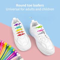 6pcs/12pcs/lot Silicone Elastic Shoelaces Round No Tie Laces for Men Women Sneakers Quick Shoe Children Lock Shoelace Rubber