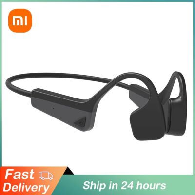ZZOOI Xiaomi V11 Real Bone Conduction Headphones Wireless Sports Earphone Bluetooth-Compatible Headset Hands-free with Mic for Running
