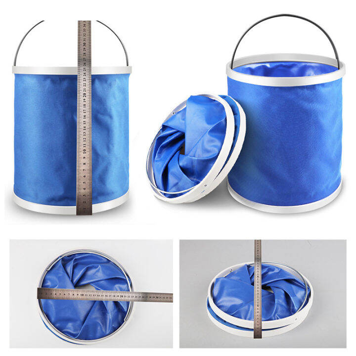 11l-large-capacity-folding-car-wash-bucket-multi-purpose-outdoor-fishing-storage-travel-folding-water-bucket