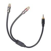 REXLIS 11.8Inch Stereo Audio Y Type Cable-3.5mm Male to 2X RCA Female-Audio Adapter Cable for and Computer Speakers