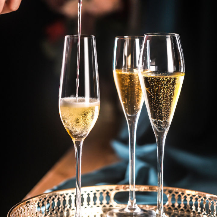 แก้วคริสตัลไดเอชแก้วแชมเปญแก้วไวน์แบบมีฟองแก้วไวน์สำหรับงานแต่งงานบาร์สร้างสรรค์ชุดสูทยุโรปเท่านั้น