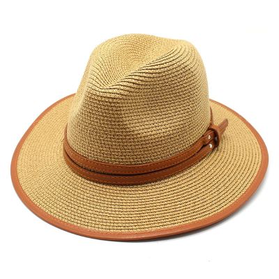 【CC】 New Panama Soft Shaped Hat Women/Men Wide Brim Beach Cap UV Protection