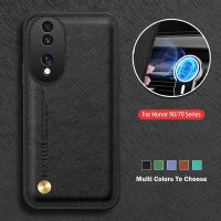 เคสสำหรับ Honor 90 70 Pro เคส Honor90 Honor70 90Pro 5G 2023 2022เคสกันกระแทกมือถือหนังแฟชั่นหรูหราสีทึบไม่มีกรอบ TPU แบบนุ่มป้องกันการตก