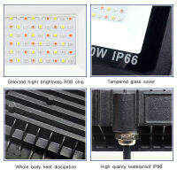 50W 100W RGB LED Flood Light 16 Colors Waterproof LED Floodlight Outdoor Spotlight Flashlight with Remote Party Neon Light