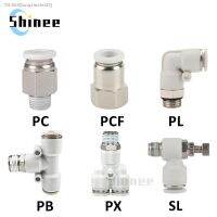 ✎► Pneumatic Connector White Plastic Hose Fitting Male Thread PC/PCF/PB/PL/PX/SL Air Pipe Quick Fittings 12/10/8/6/4mm 1/4 1/2 1/8