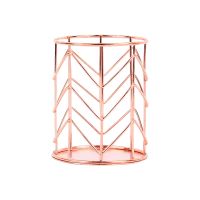 Gold pen holder Nordic ins rose gold office supplies multi-functional iron