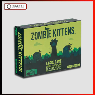 Zombie Kittens Card Game by Exploding Kittens เกมการ์ดลูกแมวซอมบี้โดยการระเบิดลูกแมวสนุกเกมกระดานการ์ดสำหรับครอบครัวเกมปาร์ตี้เกม