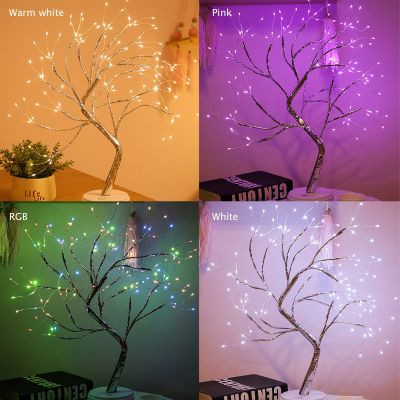 ♤▽☏ Led Fairy Night Light LED Mini Romantic Christmas Tree Copper Wire Garland Fairy Table Lamp for Kids Bedroom Home Decoration