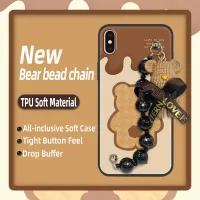 high-grade Simplicity Phone Case For iphone X/XS Anti-fall cute Skin feel silicone Bear bracelet Nordic style Cartoon