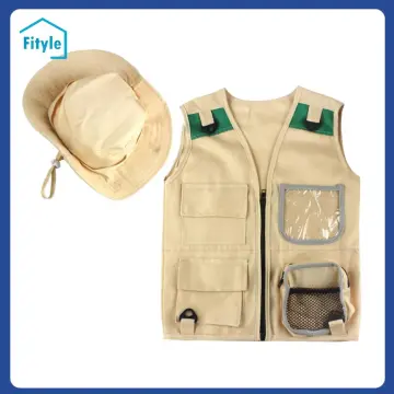 1 Set of Kids Exploration Vest Hat Set Cosplay Explorer Child Costume Kit Kids  Fishing Clothes - AliExpress