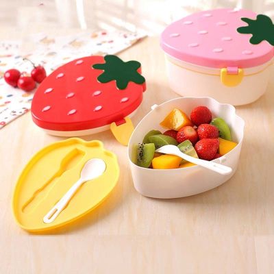[HOT QIKXGSGHWHG 537] การ์ตูนกล่องอาหารกลางวันเพื่อสุขภาพน่ารักเด็กเตาอบไมโครเวฟเด็กกล่องเบนโตะกล่องอาหารกลางวัน BPA ฟรี
