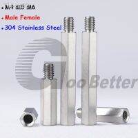 304 Stainless Steel Male Female Standoff Board Stud Hexagon Threaded Pillar PCB Column Motherboard Spacer Bolt Screw M4 M5 M6