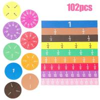 Magnetic Fraction Learning Montessori Toys Wood Fractions Math Toys Arithmetic Educational Teaching Aids DIY Assembling Puzzles