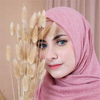 ?ลดกระหน่ำ?ผ้าคลุมไหล่ธรรมดาผ้าฝ้าย Pinless Tudung Ironless GJ0078