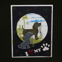 【YF】 Dog Frame Letter Metal Cutting Dies Animal Mold Cut Die Scrapbook Paper Craft Mould Blade Punch Stencil Stamps And