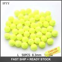 IPTY 50pcs Floating bobbers ตกปลาเรืองแสงลอยบอลตกปลาลอยโฟมลูก