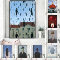 Rene Magritte Canvas Painting Surrealism Classic Artwork Reproduction Posters and Print Wall Art Picture for Living Room Cuadros