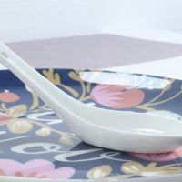 ✆ 6pcs Set Plain White Bone Ceramic Spoon Kis Soup Spoon Korean Chinese Rice Scoop Ice Cream Ladle Porcelain Dinner Baby China