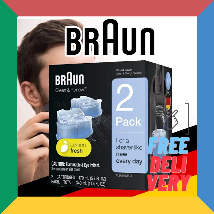 [Braun] Shaver Cleaning Cartridge CCR PACK2 / PACK4 Clean & Renew