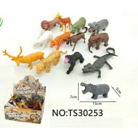 »»»» firstbuy_โมเดล สัตว์ป่า Jungle Animals 12 ชนิด ยางนิ่ม ขนาด 10-15 ซม. คละไซส์ ขายยกกล่อง