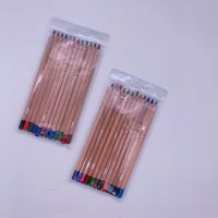 12 Pcs High Quality water soluble refill 4.0 Colored Pencil Hexagon Environmental friendly log Colour Pencils School Wooden Penc Drawing Drafting